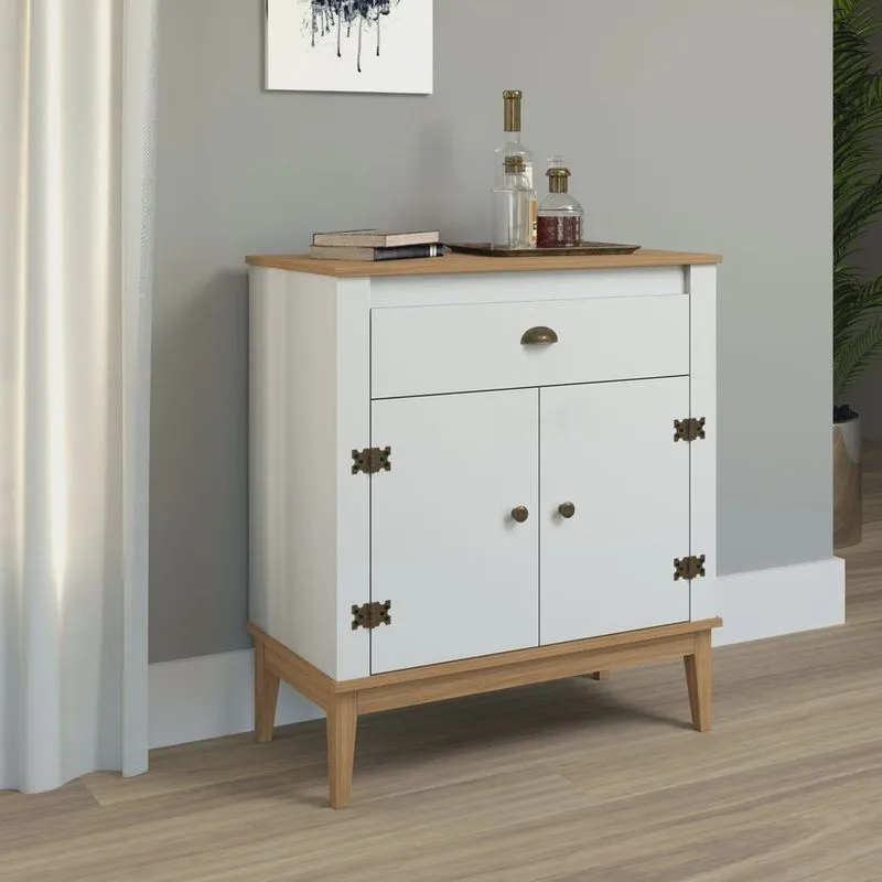 Aparador - Colonial 80x90x41 Cm 1 Gaveta 2 Portas