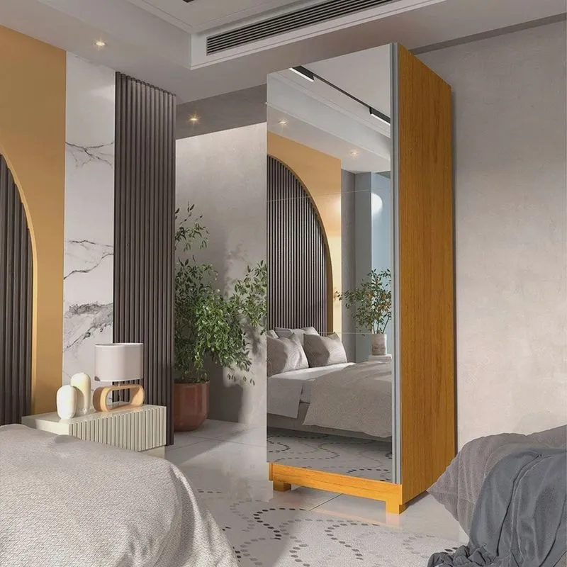 Sapateira 1 Porta Espelhada Gold 100% Mdf
