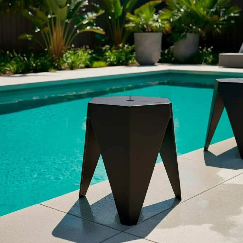 Banco Para Jardim 45,5cmx36x39cm Bee Preto Preto
