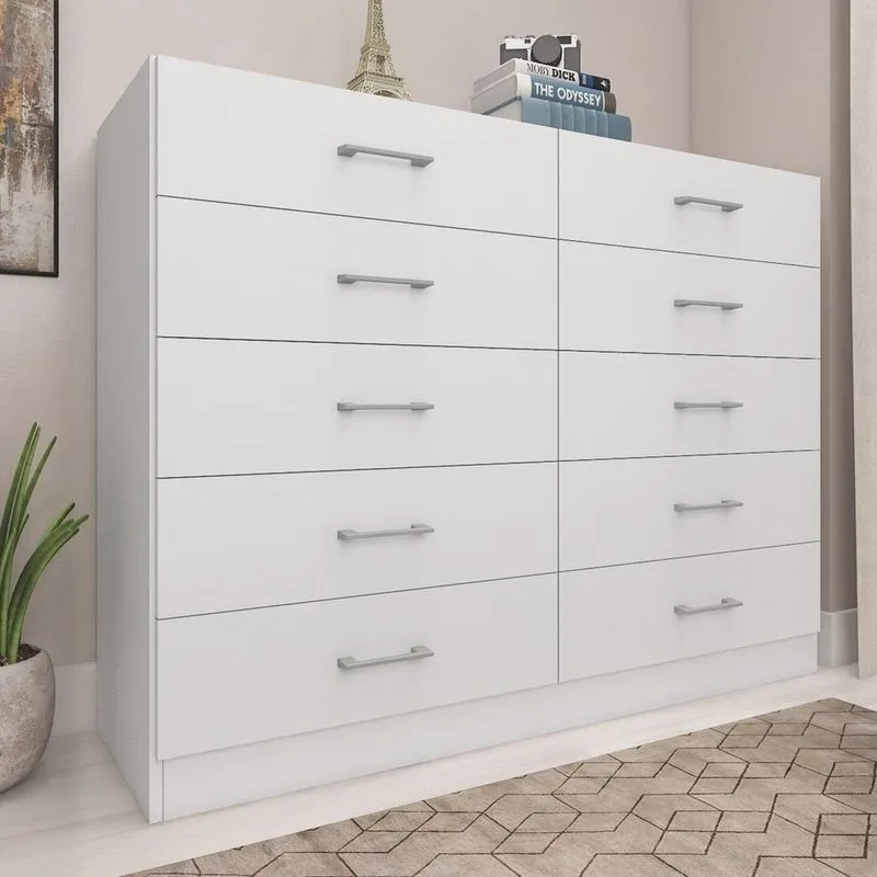 Cômoda para Quarto 10 Gavetas Caribe