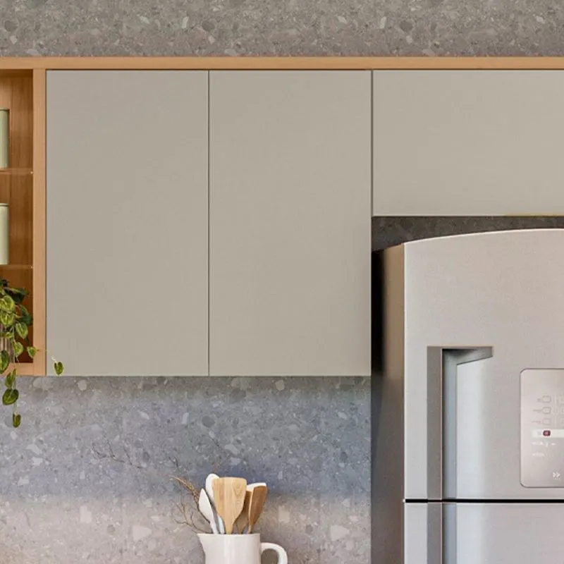 Aereo Duplo 2 Portas 80 Cm Allure 80cm X 78cm X 33cm Marrom/jequitibá/gris Fosco Jequitibá/gris Fosco