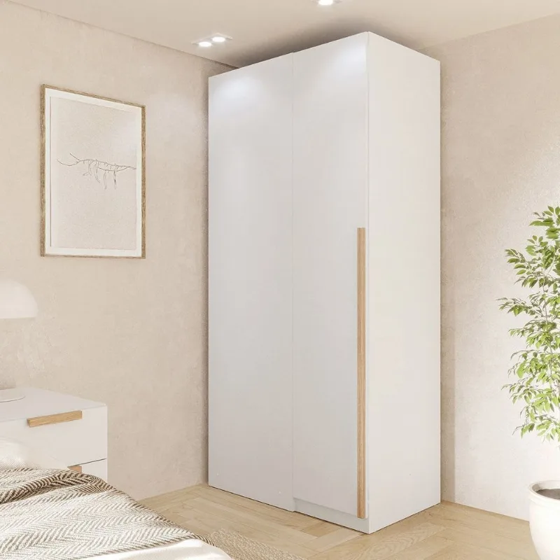 Módulo de Canto Linear Planejado 1 Porta Jade CabeCasa MadeiraOriginals Branco/Fosco Branco Fosco