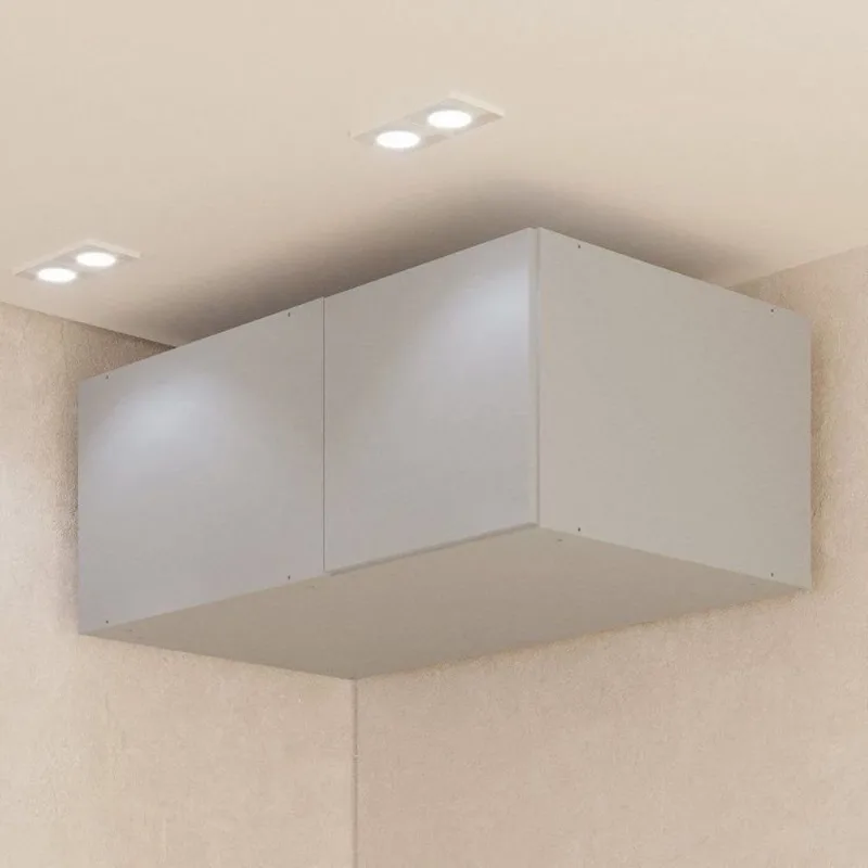 Ponte Canto Linear Planejada 96cm 1 Porta Jade CabeCasa MadeiraOriginals Cinza/Urbano Cinza Urbano