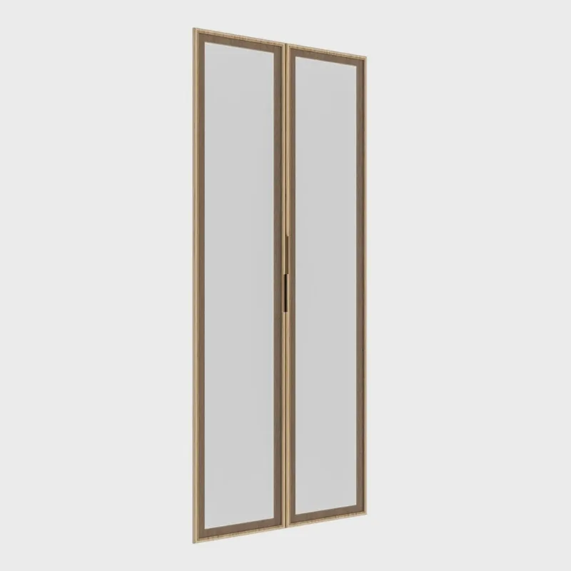 Kit 2 Portas Reflecta Para Guarda-roupa Modular 80cm Jade Cabecasa Madeiramadeira Avelã