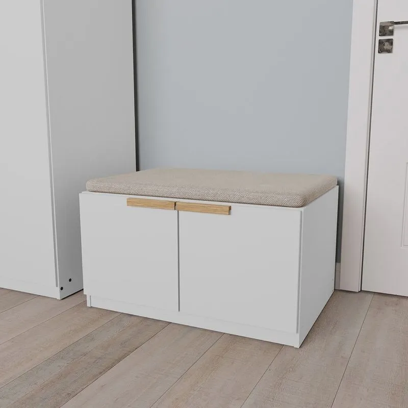 Banco 2 Portas 80cm Jade Cabecasa Madeiramadeira Branco