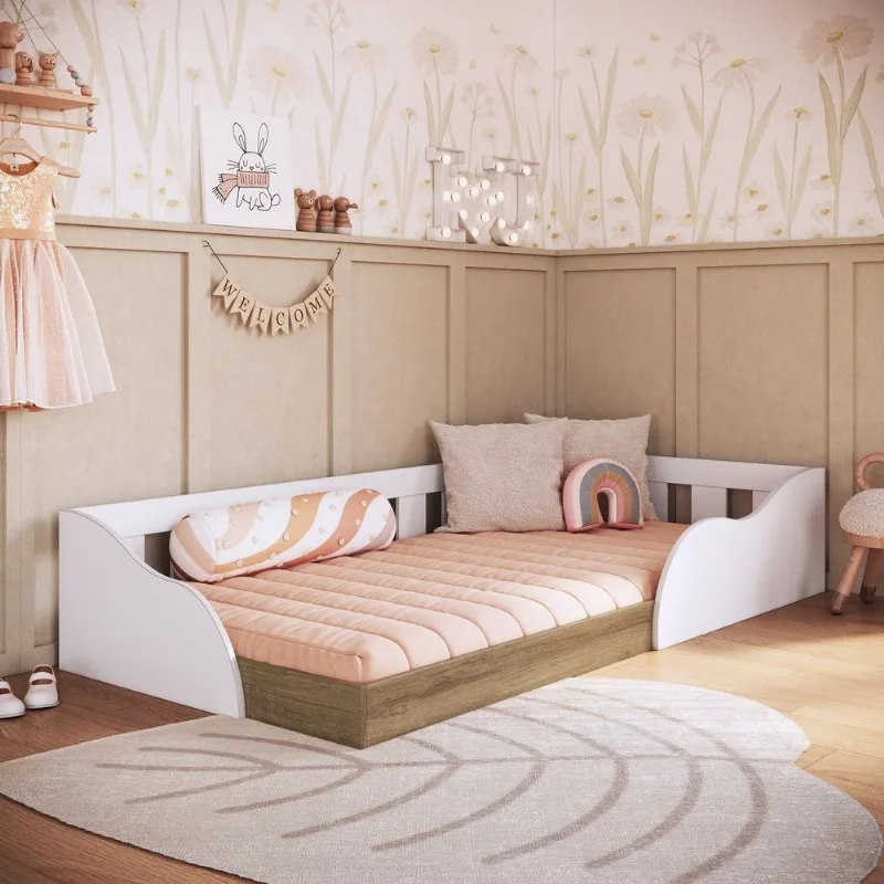 Cama Montessoriana Infantil Solteiro 80 Memphis Branco
