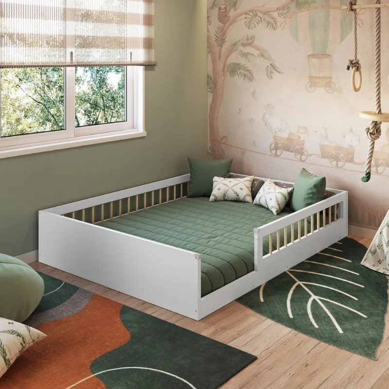 Cama Montessoriana de Casal Linha Affetto Branco Branco