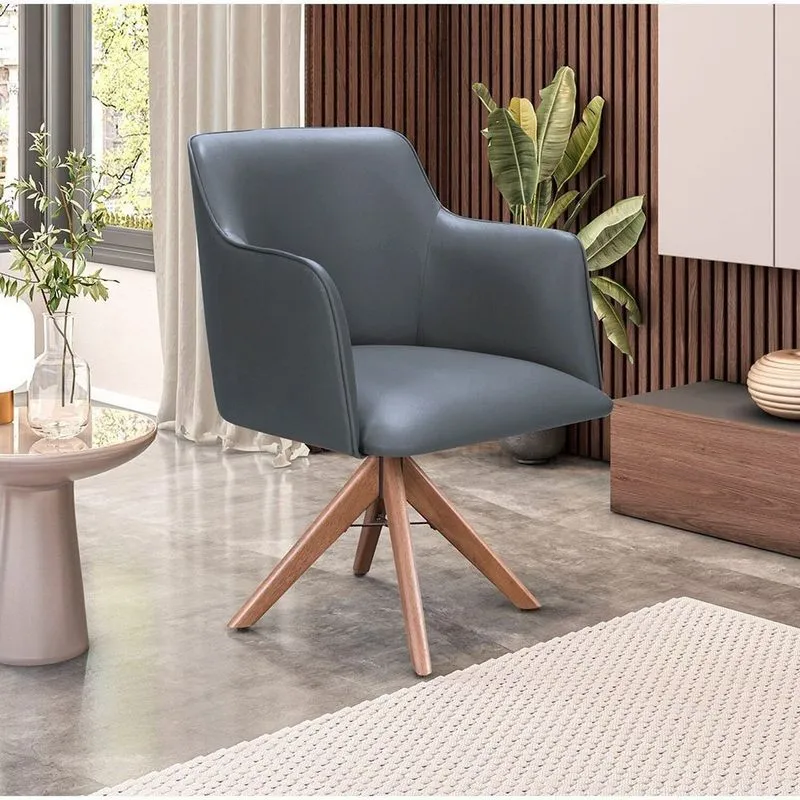 Cadeira Para Sala De Estar Marquesa Cinza Cinza Cinza