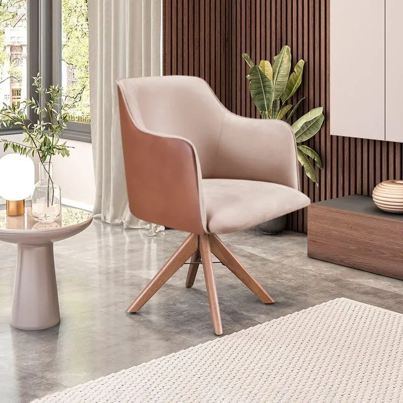 Cadeira Para Sala De Estar Marquesa Bege Mel Mel