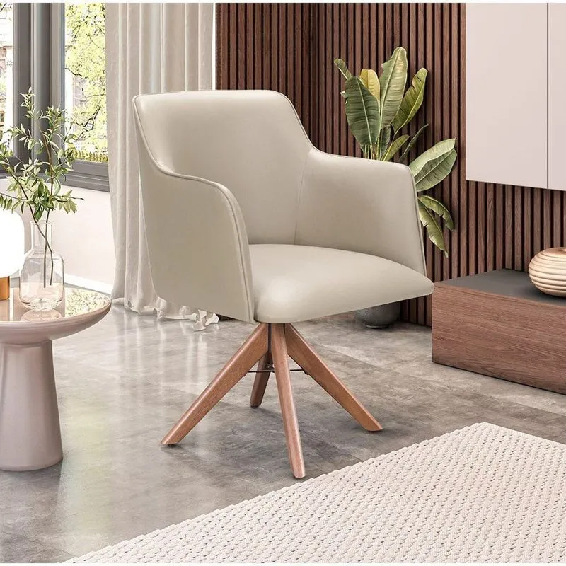 Cadeira Para Sala De Estar Marquesa Bege Bege