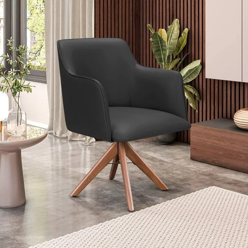 Cadeira Para Sala De Estar Marquesa Preto Preto