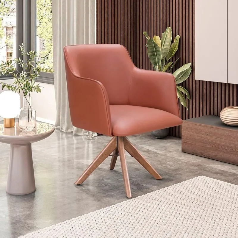 Cadeira Para Sala De Estar Marquesa Marrom Paçoca Paçoca