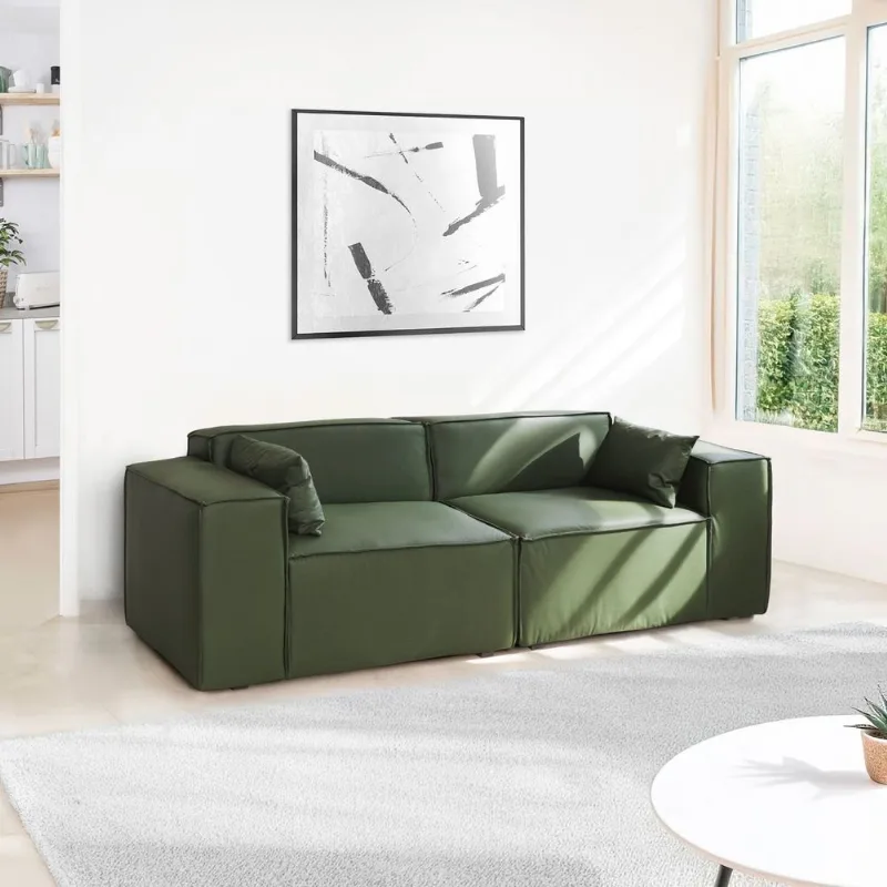 Sofá 2 Lugares 220cm Baobá CabeCasa MadeiraOriginals Musgo