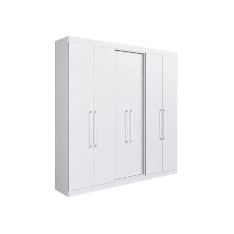 Roupeiro 6 Portas 218cm X 220,5cm X 47cm Oxford Branco Branco