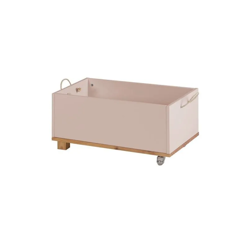 Baú Infantil Doug 60 Cm X 36 Cm X 30 Cm Rosa/amêndoa Rosa/amêndoa