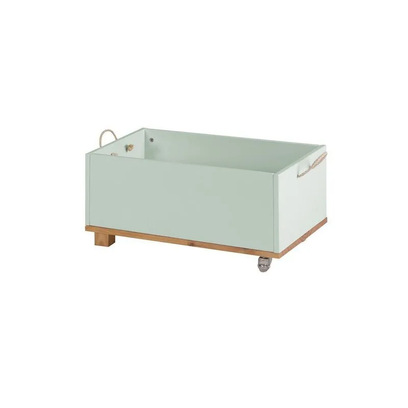 Baú Infantil Doug 60cm X 36cm X 30cm Verde/amêndoa Verde/amêndoa
