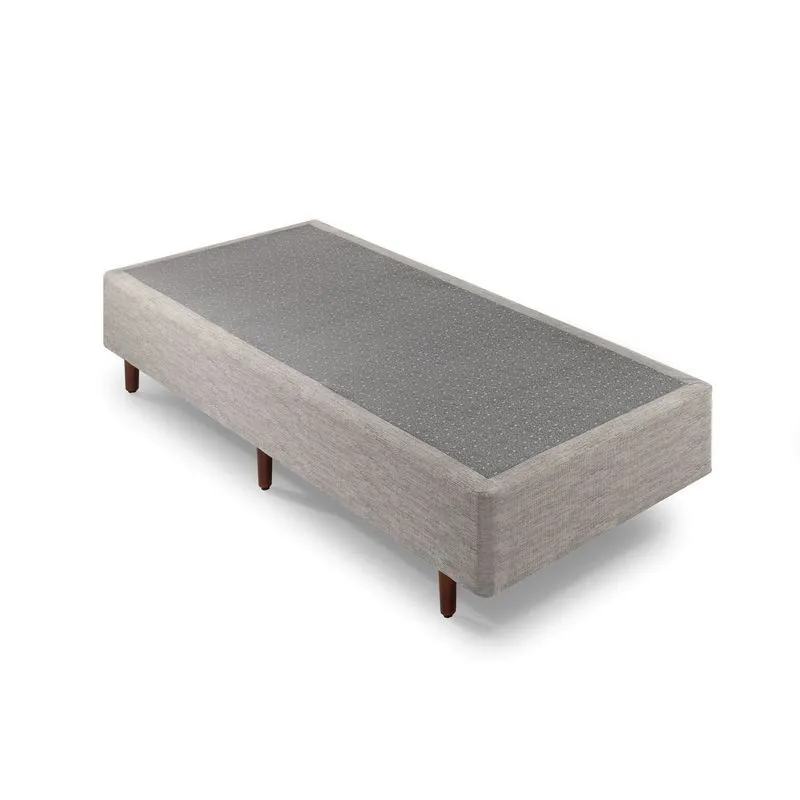 Base Cama Box Solteiro Ammezen 96cm X 203cm X 37cm Bege