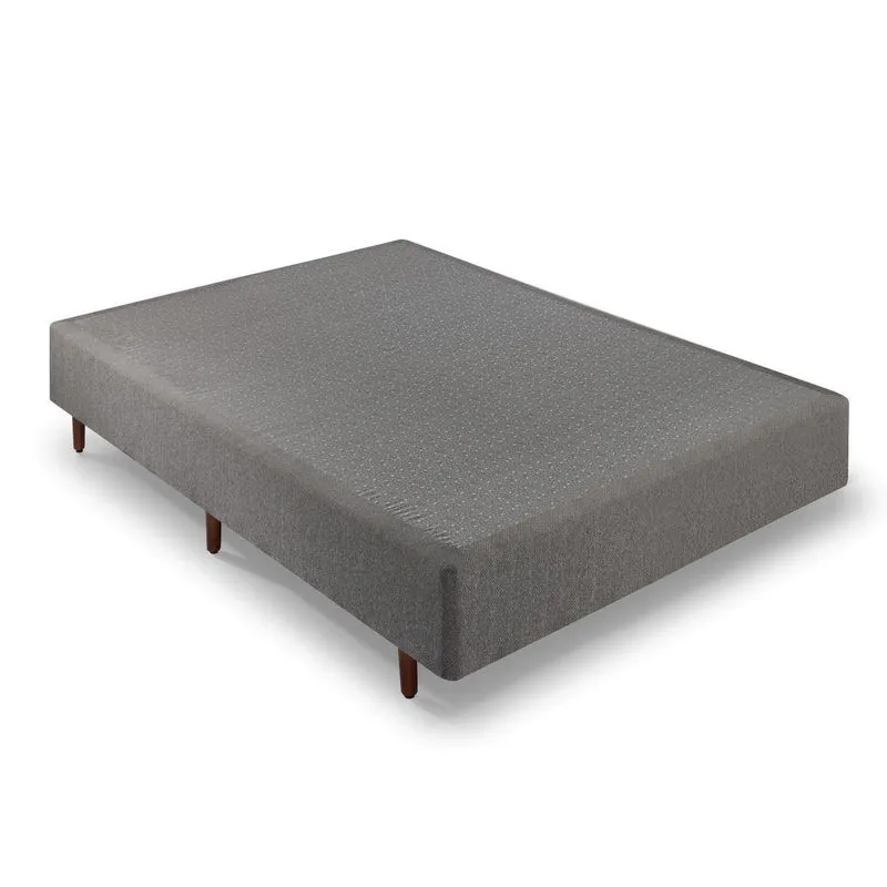 Base Cama Box Casal Ammezen Cinza 138cmx188cmx37cm Cinza
