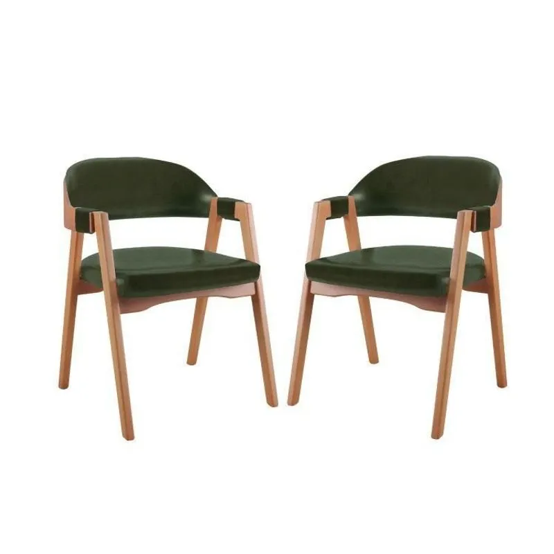 Kit 2 Cadeiras Para Mesa De Jantar Gaia Verde Yescasa Verde