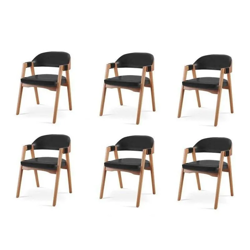 Kit 6 Cadeiras Para Mesa De Jantar Gaia Yescasa Preto