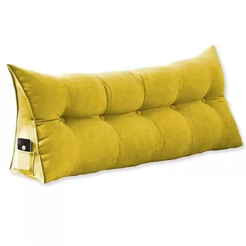 Almofada Apoio Para Cabeceira 90 Cm Solteiro Amarelo Amarelo