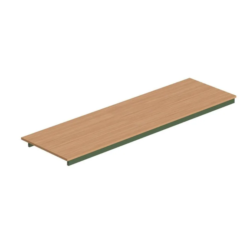 Tampo em MDF BP para Escrivaninha Teko Casatema Marrom/Verde/Álamo Verde / Álamo