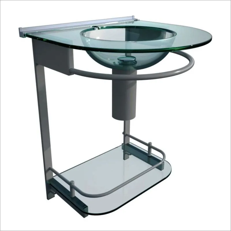 Bancada Para Banheiro Com Cuba Mold Prata/silver Silver