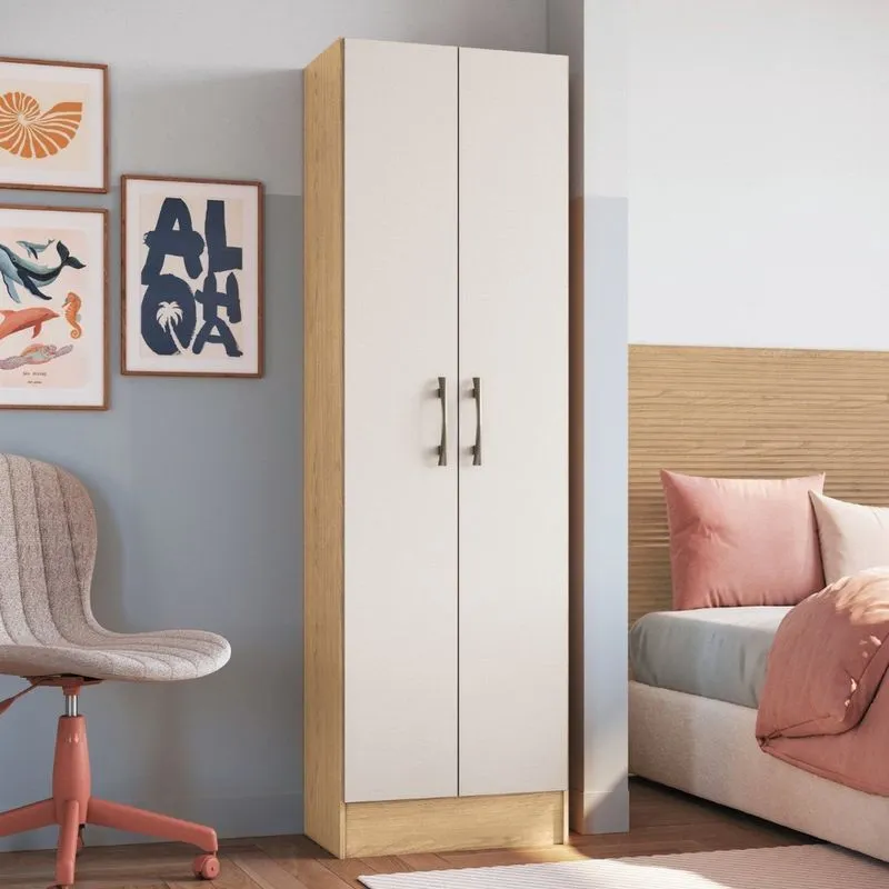 Armário Multiuso 2 Portas Briz Complemento Marrom/angelin/off White Angelin/off White