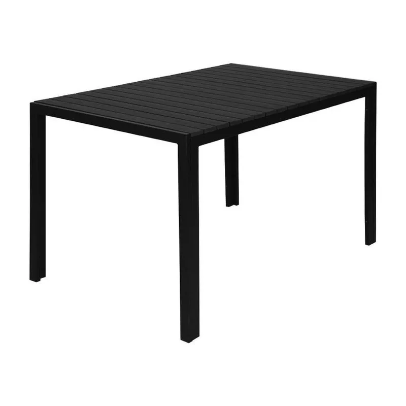 Mesa Para Jardim De Alumínio Grumari Preto Preto