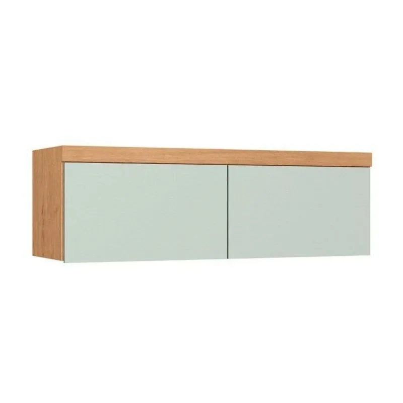 Armário Aéreo Modulado Casal 2 Portas Infinity Marrom/cedro/pistache Cedro/ Pistache