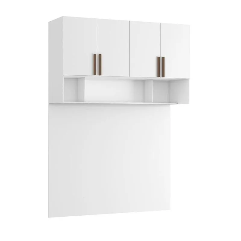 Ponte Modulada Cabeceira Aérea Casal 4 Portas 170cm 100% Mdf Trend Altezza Branco