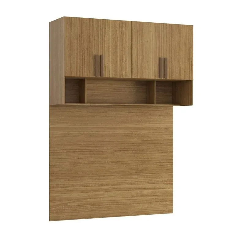 Ponte Modulada Cabeceira Aérea Casal 4 Portas 170cm 100% Mdf Trend Altezza Freijó