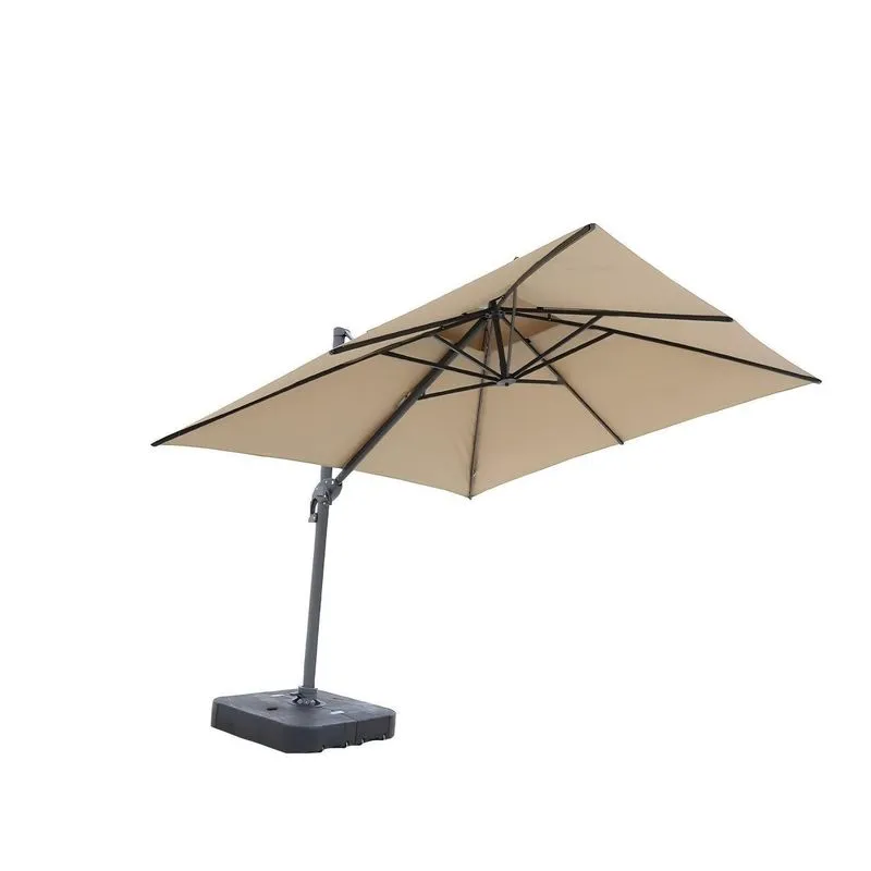 Ombrelone Lateral 280cm X 295cm Tulum Bege/fendi/preto Fendi/ Preto