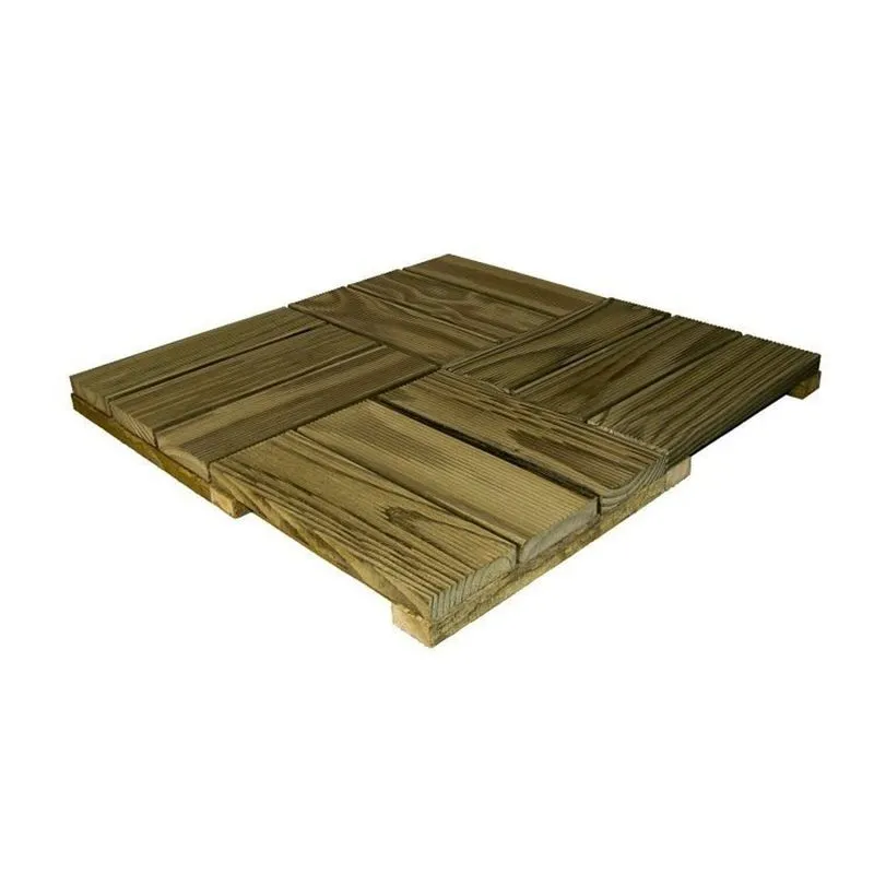 Kit 30 Unidades Deck Modular 30cmx30cm Pinus Tratado Madeira Do Brasil Verde Verde