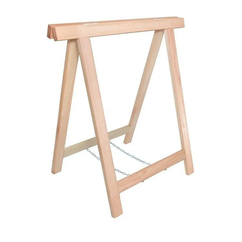 Kit 2 Unidades Cavalete Para Mesa De Escritório Reforçado Madeira Do Brasil Vermelho Vermelho