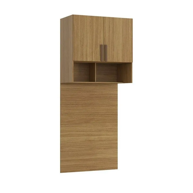 Ponte Modulada Cabeceira Aérea Solteiro 2 Portas 100cm 100% Mdf Trend Altezza Freijó