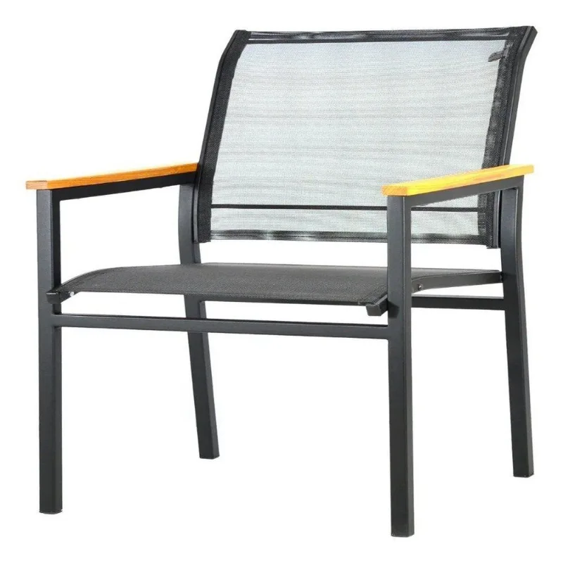 Cadeira Para Jardim E Varanda 90cm X 50cm Preto/amarelo Amarelo / Preto