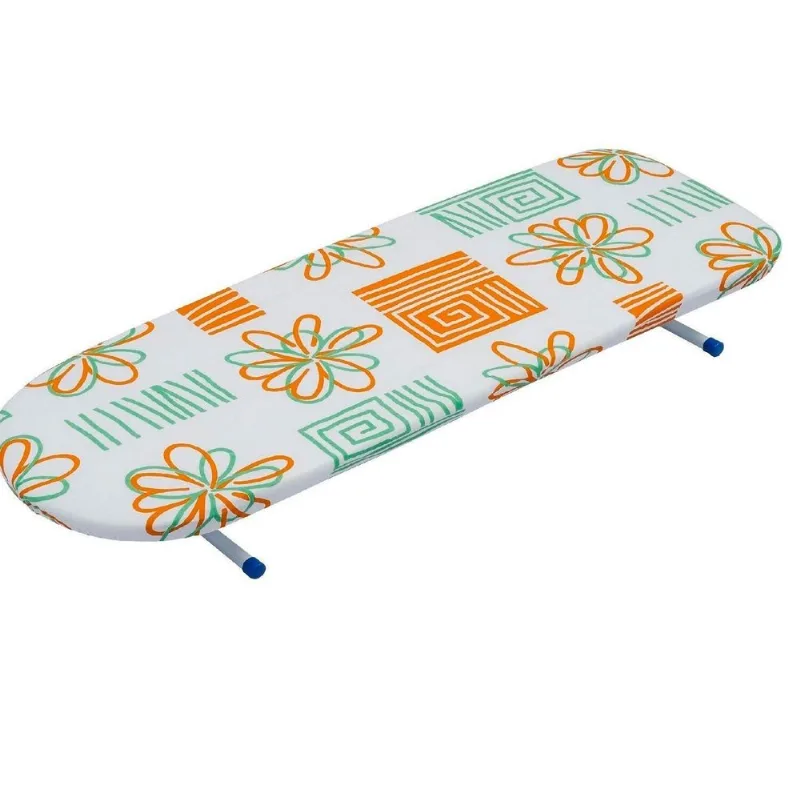 Tábua De Passar Roupa Portátil Em Aço Compacta Resistente Pratica Forro Estampas Sortidas Branco/colorido