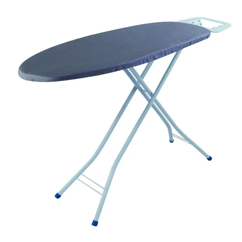 Tábua De Passar Roupa Extra Forte Em Aço E Madeira Com Suporte Para Ferro 5001 Metalizado Mdf Branco/cinza