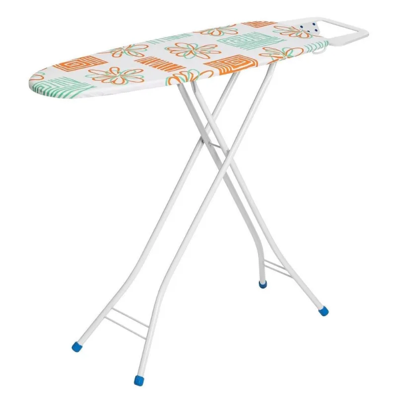 Tábua De Passar Roupa Extra Forte Aço E Mdf Com Suporte Para Ferro Estampas Sortidas 4001 Branco/colorido