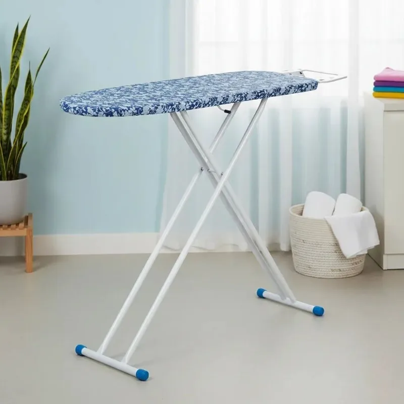 Tábua De Passar Roupa Em Aço Com Altura Regulável E Suporte Para Ferro Pluma Mix Plus Estampa Branco Branco/colorido