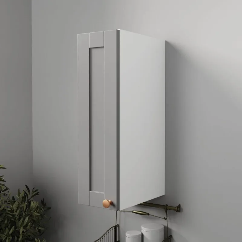 Armário Aéreo 1 Porta 20cm Arizona CabeCasa MadeiraOriginals Cinza/Branco Cinza/Branco
