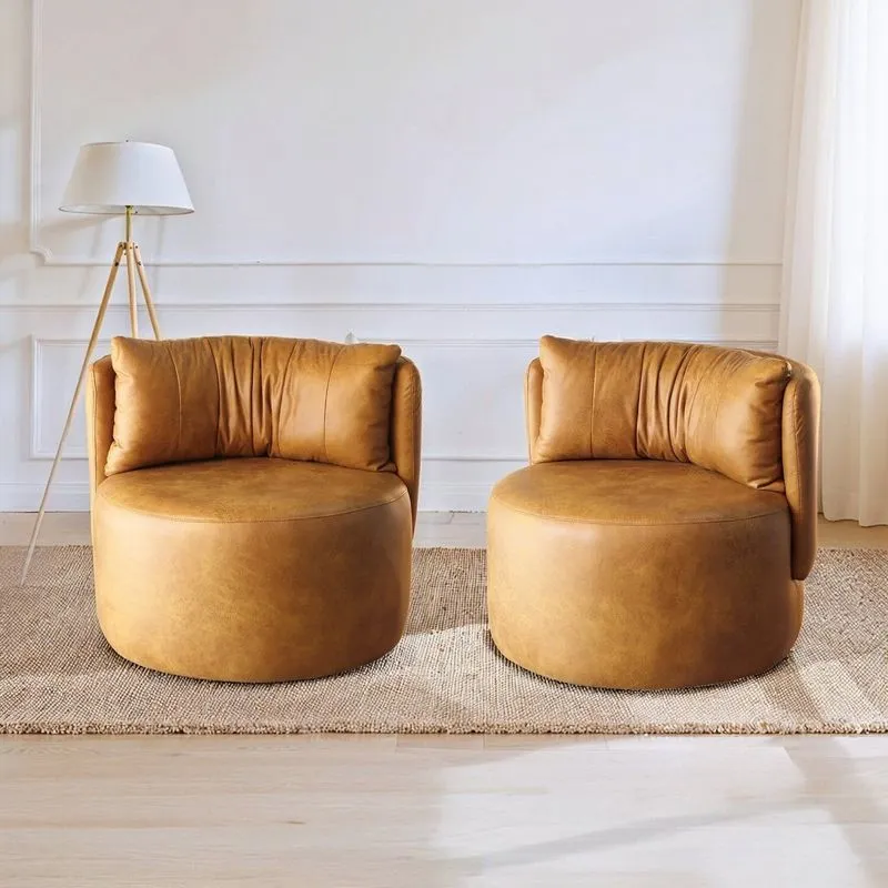 Conjunto 2 Poltronas Veludo Marrom Caramelo Lizzy 75cm Yescasa Marrom Caramelo