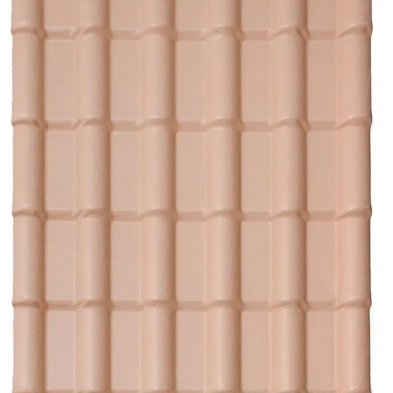 Kit 10 Telhas Pvc Colonial Lux Telhas 1,98m X 0,88m X 1,7mm 6 Ondas Marfim