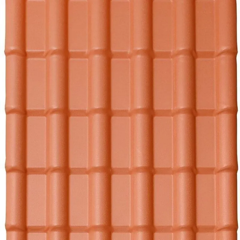 Kit 10 Telhas Pvc Colonial Lux Telhas 2,42m X 0,88m X 1,7mm 6 Ondas Ceramica
