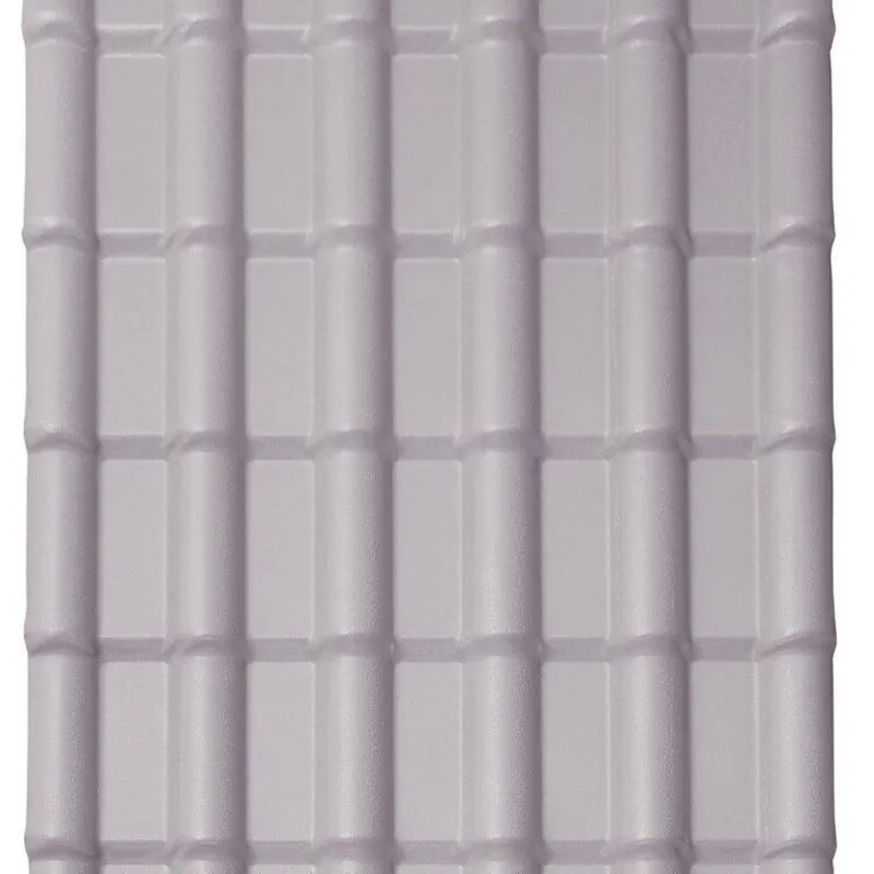 Kit 10 Telhas Pvc Colonial Lux Telhas 2,42m X 0,88m X 1,7mm 6 Ondas Cinza