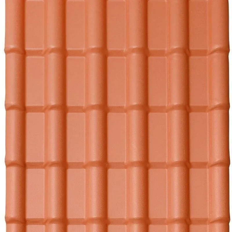 Kit 15 Telhas Pvc Colonial Lux Telhas 2,42m X 0,88m X 1,7mm 6 Ondas Com Kit Fixação Ceramica