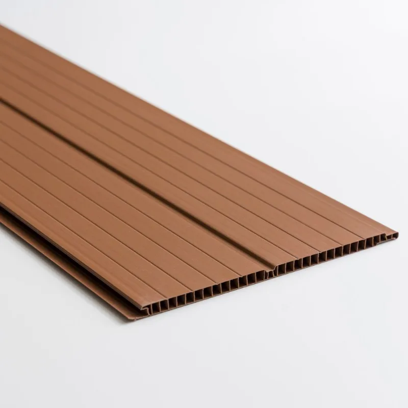 Kit Com 72m² De Forro De Pvc Duplo Frisado 8mm X 20cm X 3m Belplast Marrom