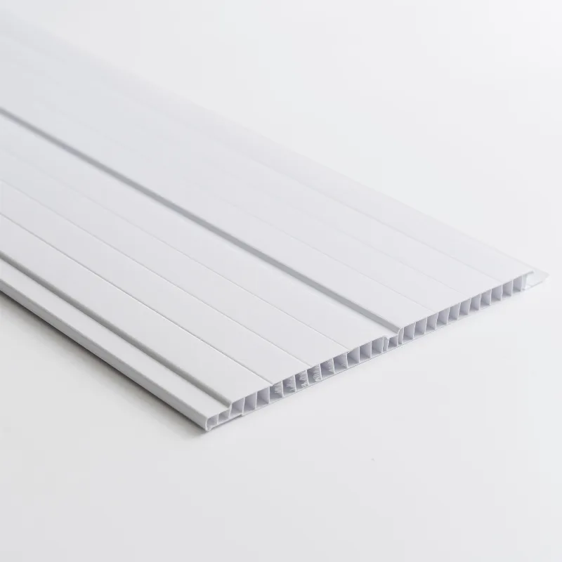 Kit Com 72m² De Forro De Pvc Duplo Frisado 8mm X 20cm X 3m Belplast Branco/gelo Branco Gelo