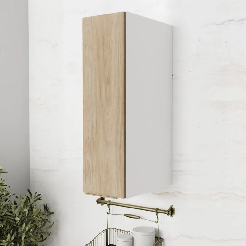 Armário Aéreo Planejado 1 Porta 20cm Ipanema CabeCasa MadeiraOriginals Acácia/Branco